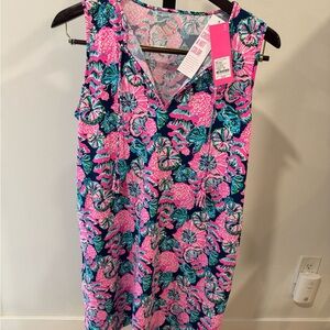 Lilly Pulitzer Pink and Blue Floral Dress